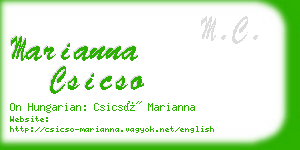 marianna csicso business card